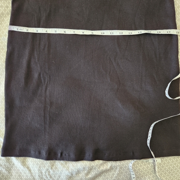 New 1X Puma Black Ribbed Square Neck Bodycon Dress - Picture 14 of 16